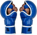 EVO Leather Blue MMA Gloves