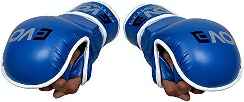 EVO Leather Blue MMA Gloves