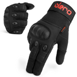 ISLERO HEAVY DUTY ALL WEATHER MOTOR BIKE FULL FINGER BLACK GLOVES