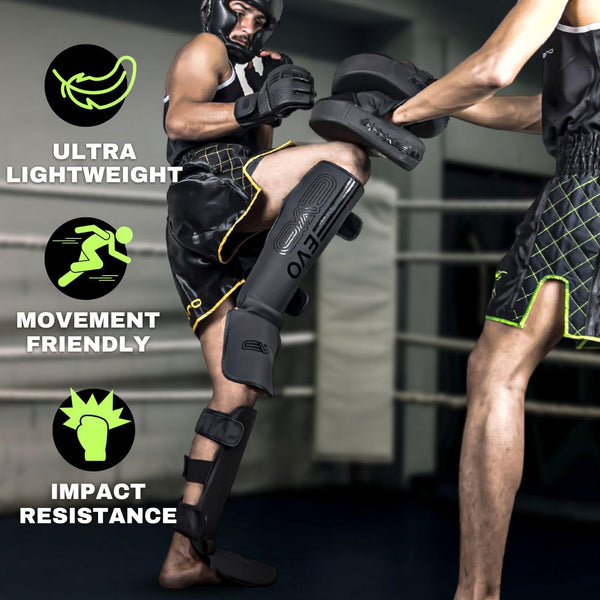 EVO Fitness Pro Shin Pads Instep Guards