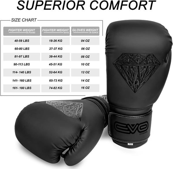 EVO Maya Diamond Leather Boxing Gloves