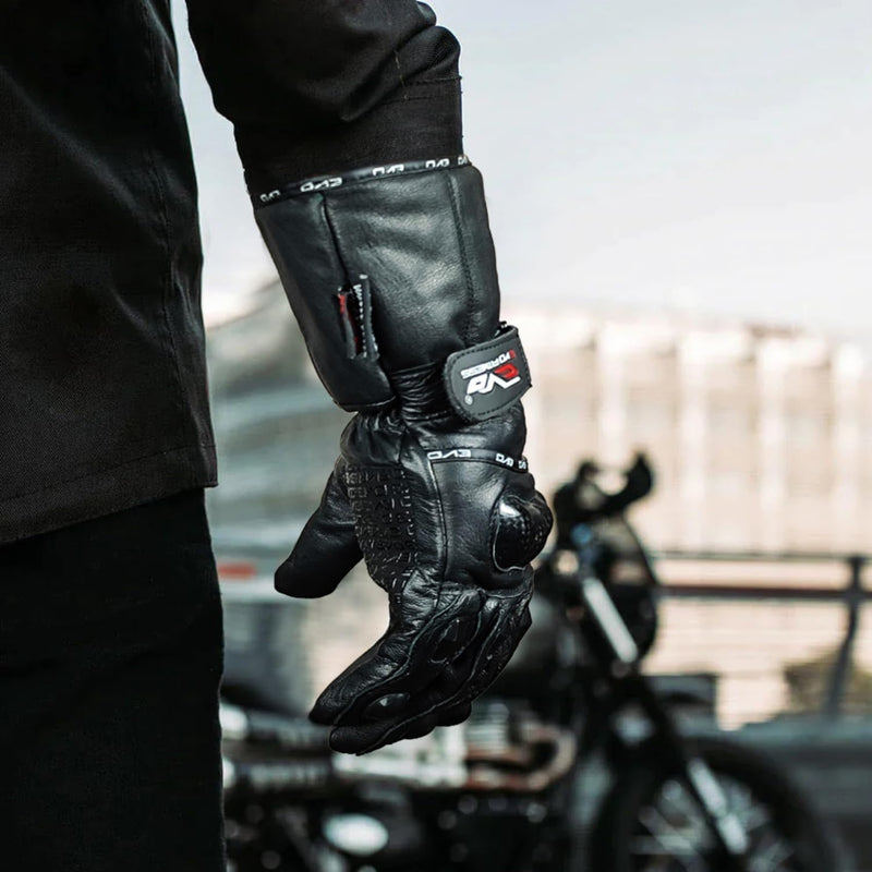 EVO Pro Leather Thermal Wind Waterproof Motorcycle Gloves