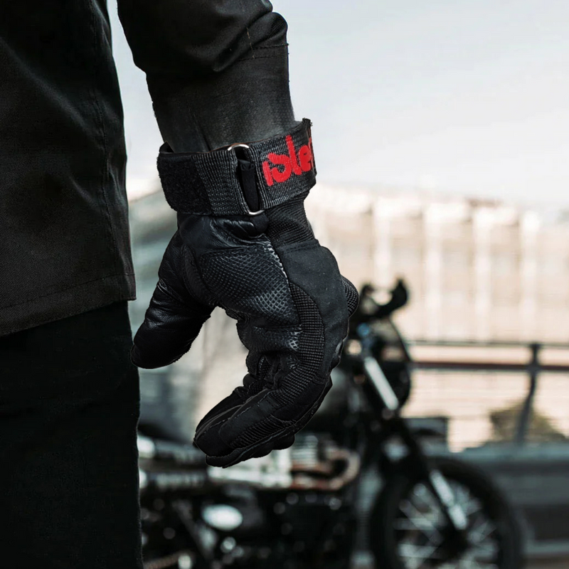 ISLERO HEAVY DUTY ALL WEATHER MOTOR BIKE FULL FINGER BLACK GLOVES