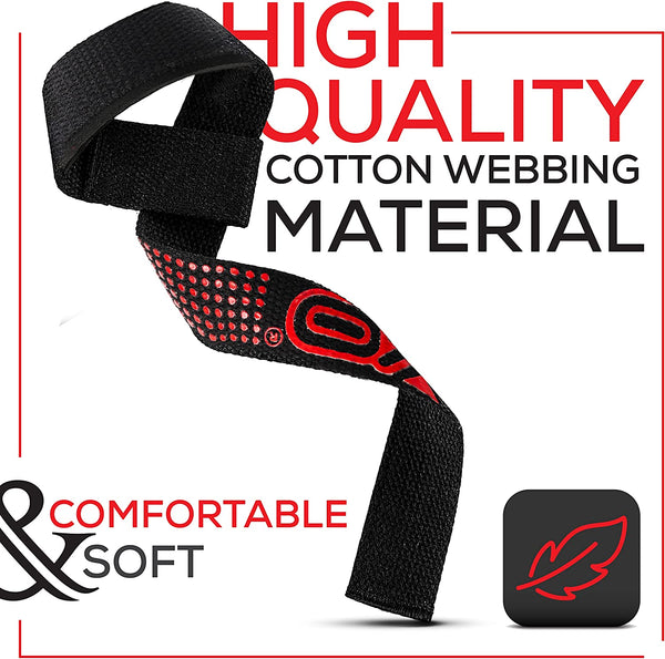 EVO Fitness Weight Lifting Straps Anti Slip Unisex