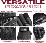 EVO Pro Leather Thermal Wind Waterproof Motorcycle Gloves