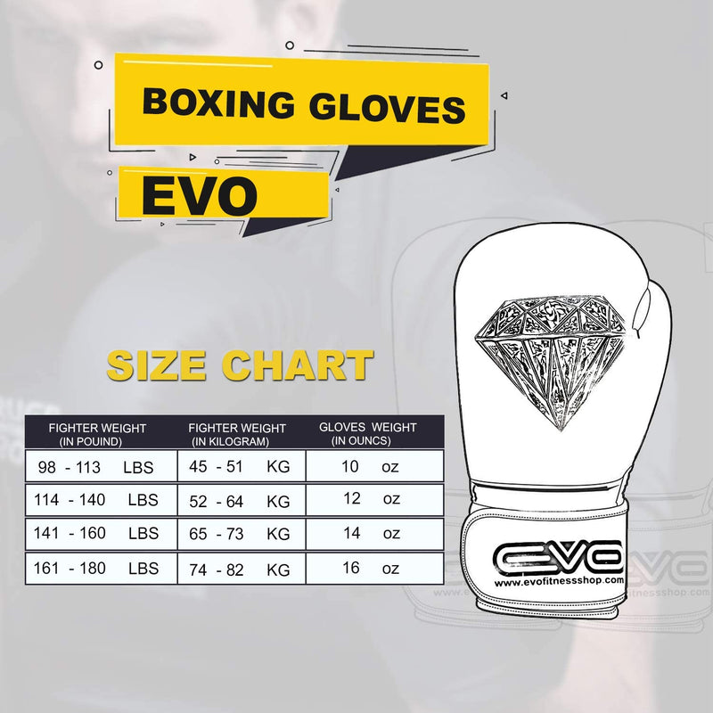 EVO Maya REX Leather GEL Boxing Training Gloves - EVO Fitness