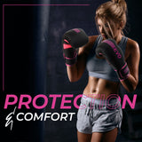 EVO Fitness Pink Boxing Gloves and Focus Pads Deal - EVO Fitness