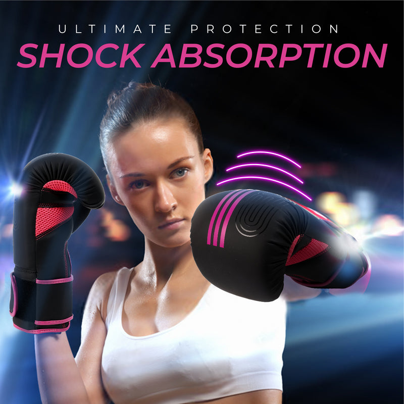 EVO Fitness Pink Boxing Gloves and Focus Pads Deal - EVO Fitness