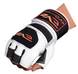 EVO Leather Cycling Gloves Weightlifting Gym Neoprene Support Wrist Wraps Straps - EVO Fitness