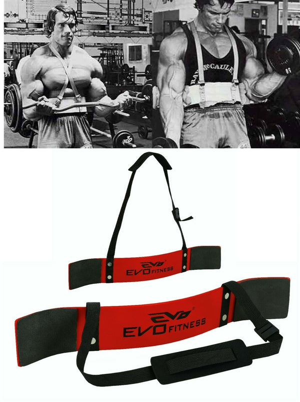 EVO Arm Blaster Biceps Isolator Weightlifting Gym Support Straps Fitness Wraps - EVO Fitness