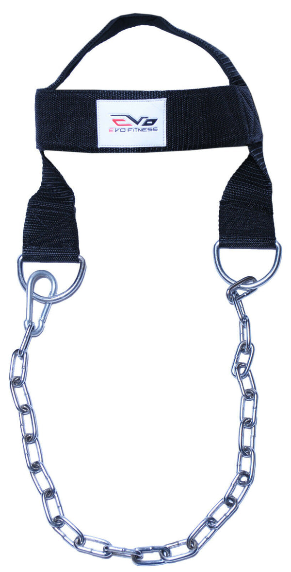 EVO Fitness GYM Neck Dip Strap Weightlifting Head Harness Heavy Duty Steel chain - EVO Fitness